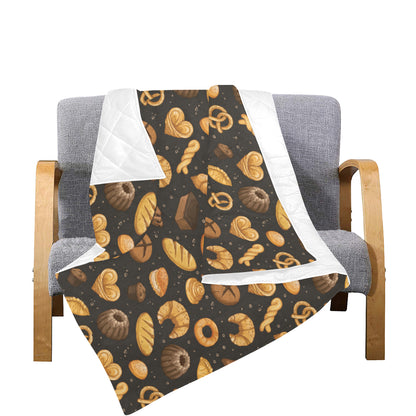 Bread Pattern Print Design 05 Premium Quilt