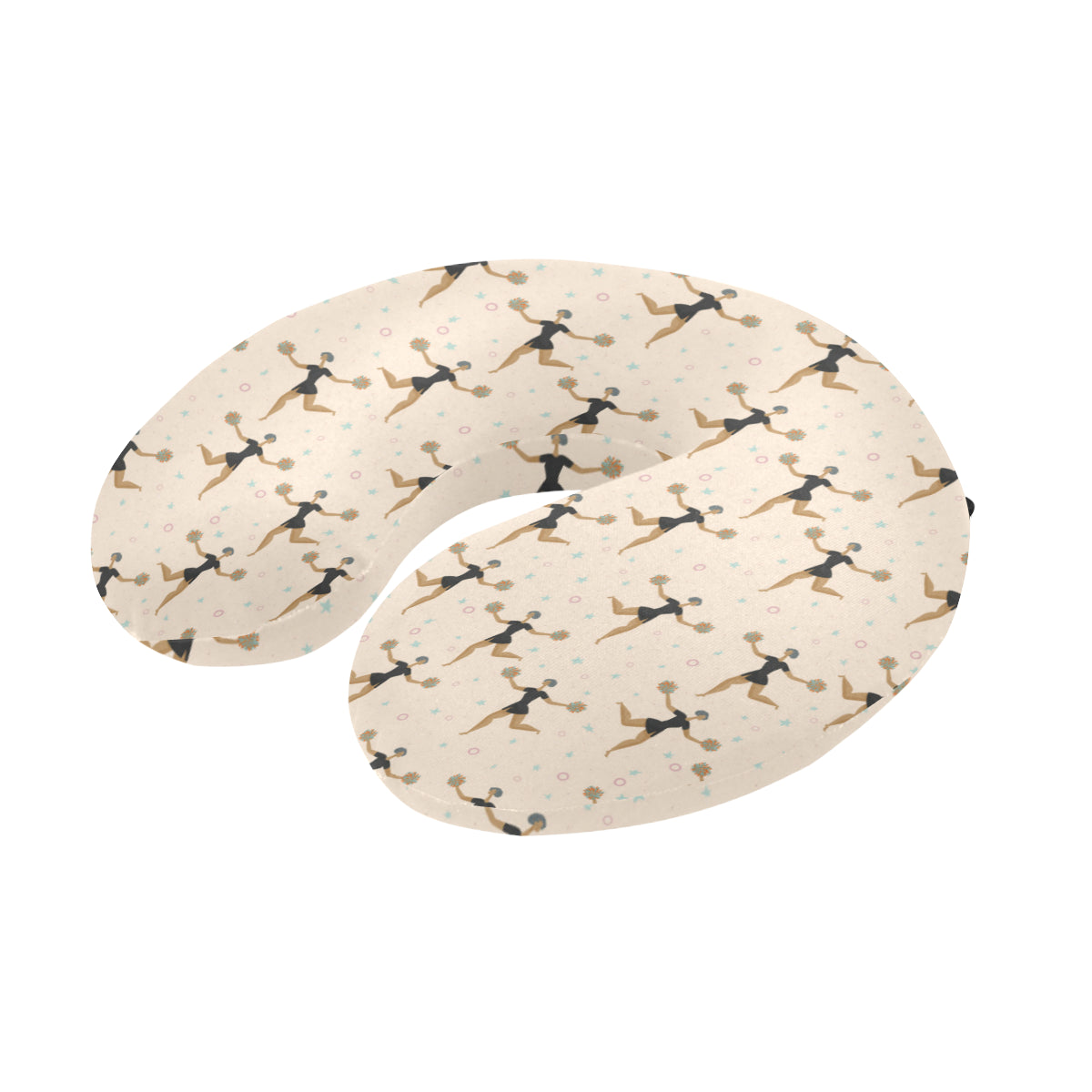 Cheerleader Pattern Print Design 03 U-Shaped Travel Neck Pillow