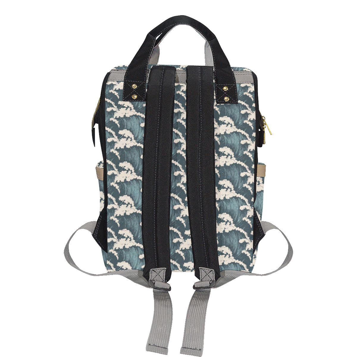 Wave Art Print Diaper Bag Backpack