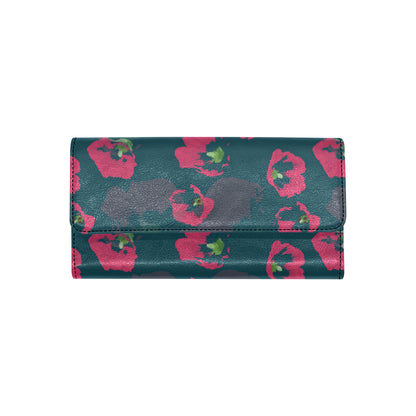 Morning Glory Pattern Print Design 01 Women's Trifold Wallet