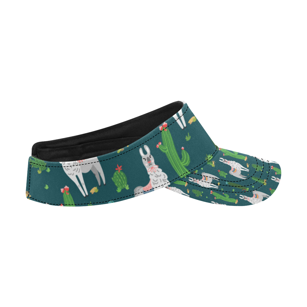 Llama Cactus Pattern Print Design 013 Unisex Sun Visor