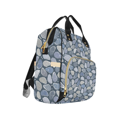 Oyster Pattern Print Design 02 Diaper Bag Backpack