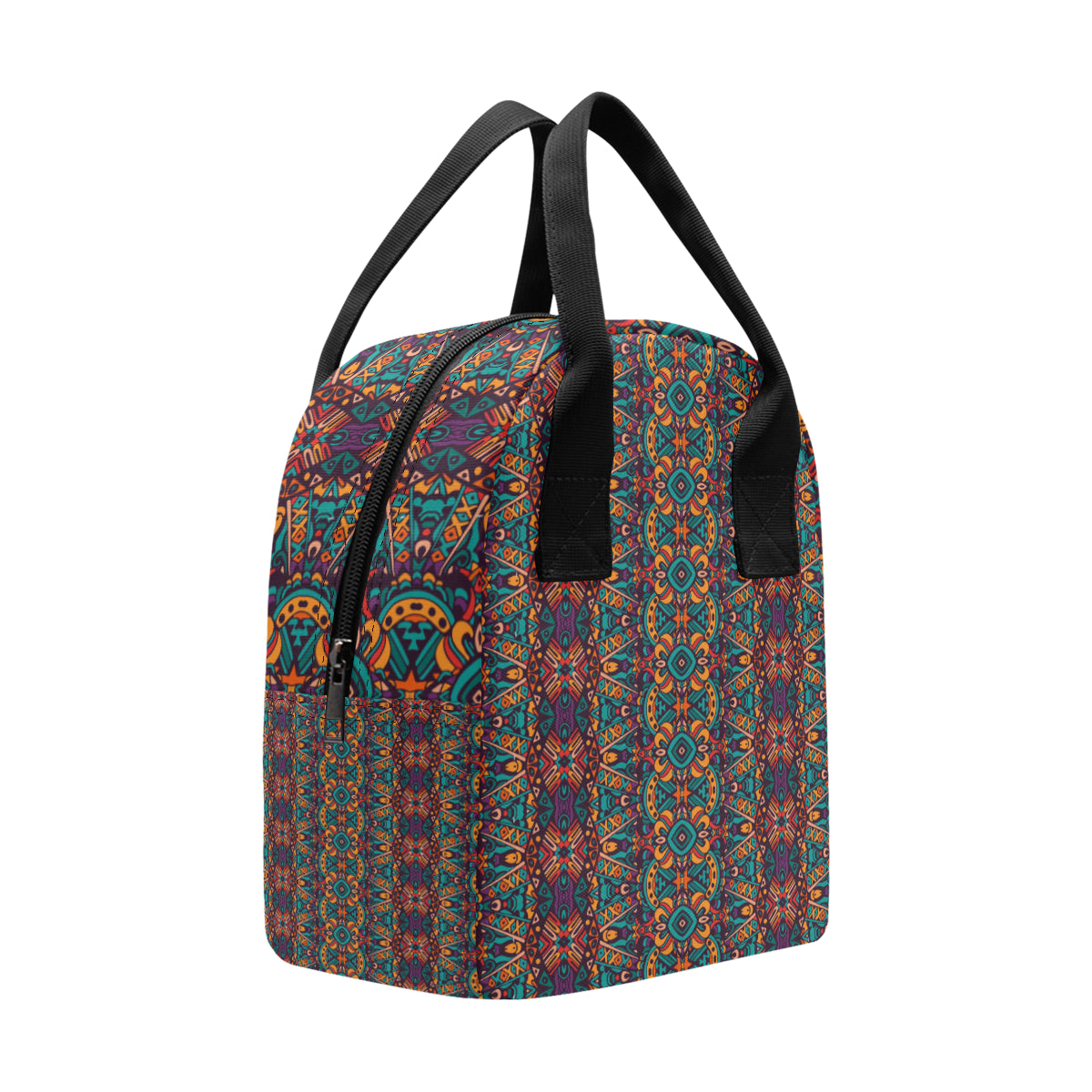 Ethnic Style Print Pattern Insulated Lunch Bag