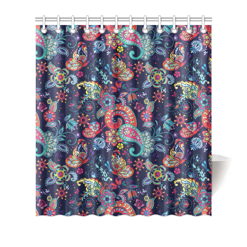 Paisley Boho Pattern Print Design A06 Shower Curtain