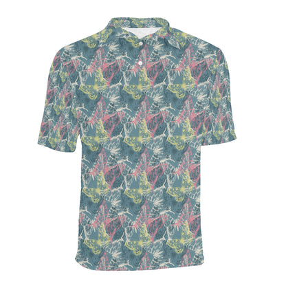 Butterfly Pattern Print Design 01 Men Polo Shirt