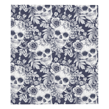 Skull Floral Beautiful Premium Quilt