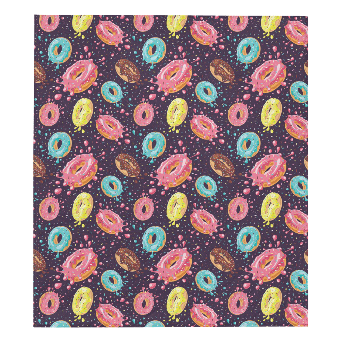 Donut Pattern Print Design DN03 Premium Quilt