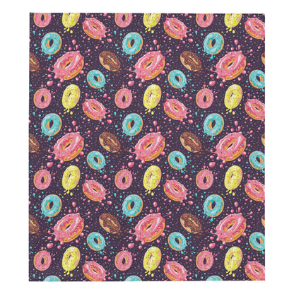 Donut Pattern Print Design DN03 Premium Quilt