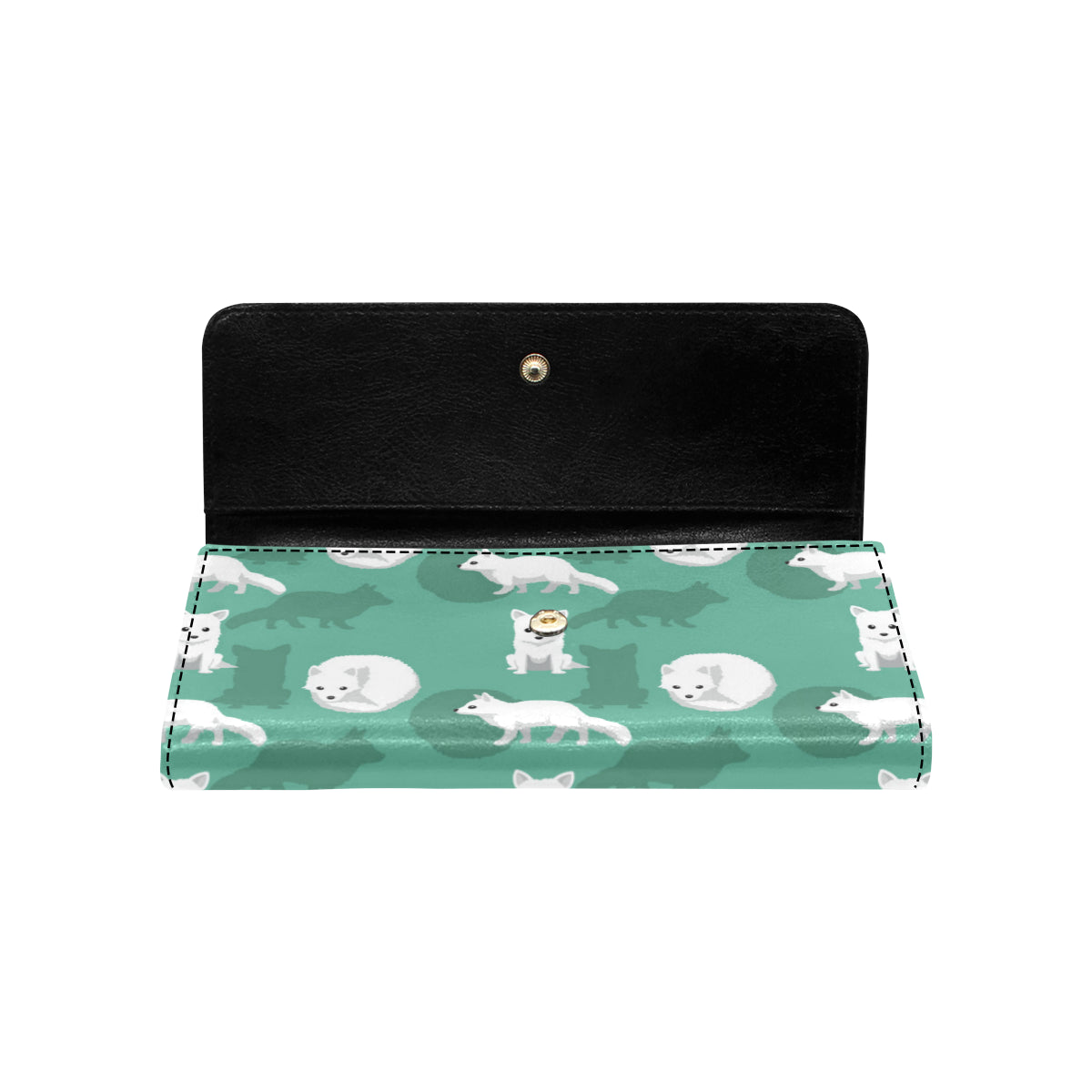 Arctic Fox Pattern Print Design Women's Trifold Wallet