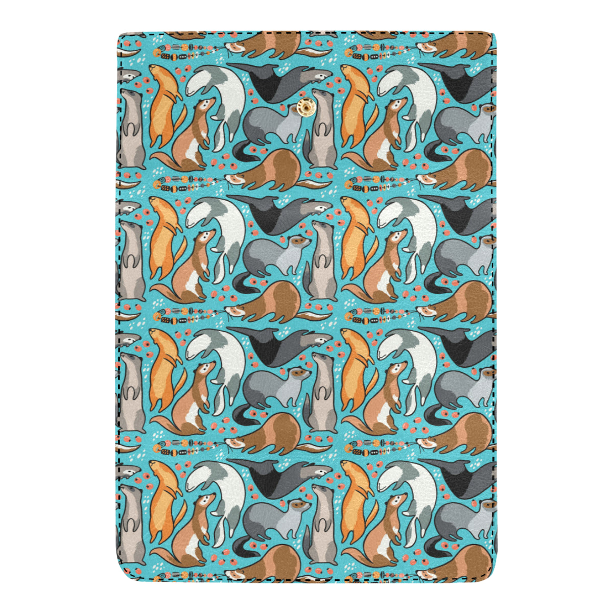 Ferret Pattern Print Design 03 Women's Trifold Wallet
