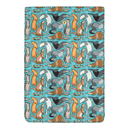 Ferret Pattern Print Design 03 Women's Trifold Wallet