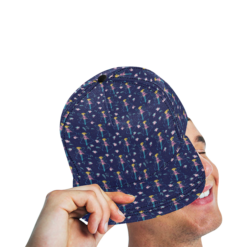 Fairy Cartoon Style Print Pattern Snapback Cap