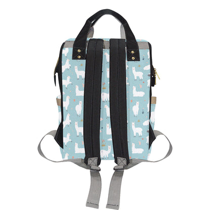 Alpaca Pattern Print Design 02 Diaper Bag Backpack
