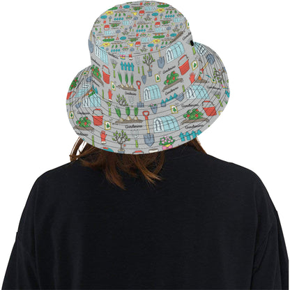 Gardening Pattern Print Design G07 Unisex Bucket Hat