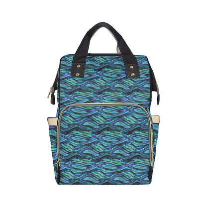 Abalone Pattern Print Design 02 Diaper Bag Backpack