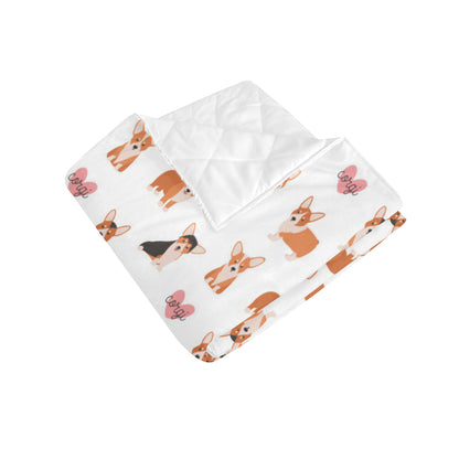 Cardigan Welsh Corgis Pattern Print Design 02 Premium Quilt