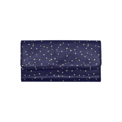 Constellation Pattern Print Design 02 Women's Trifold Wallet