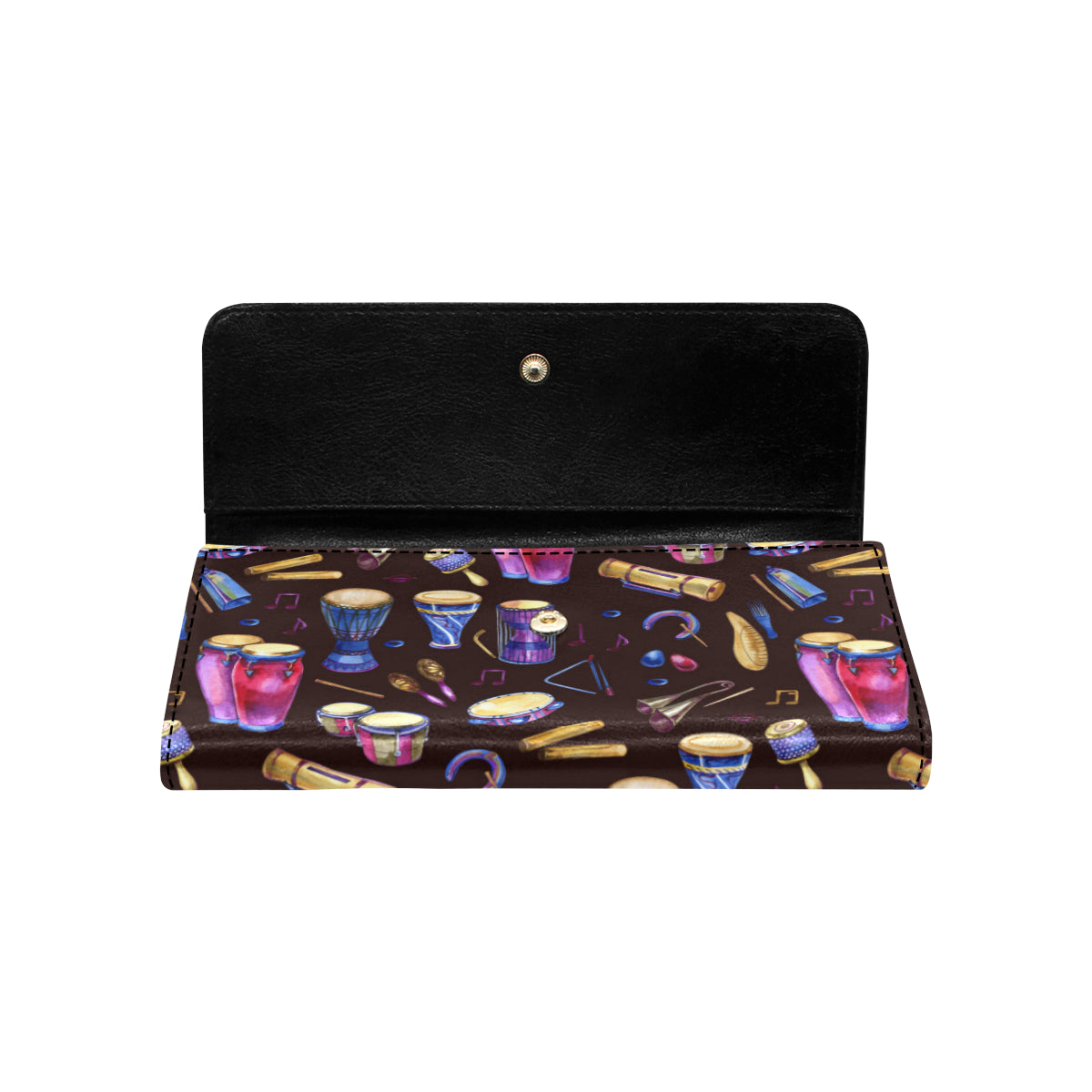 Percussion Neon Pattern Print Design 04 Women's Trifold Wallet