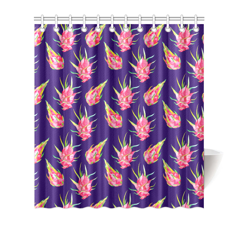 Dragonfruit Pattern Print Design DF02 Shower Curtain