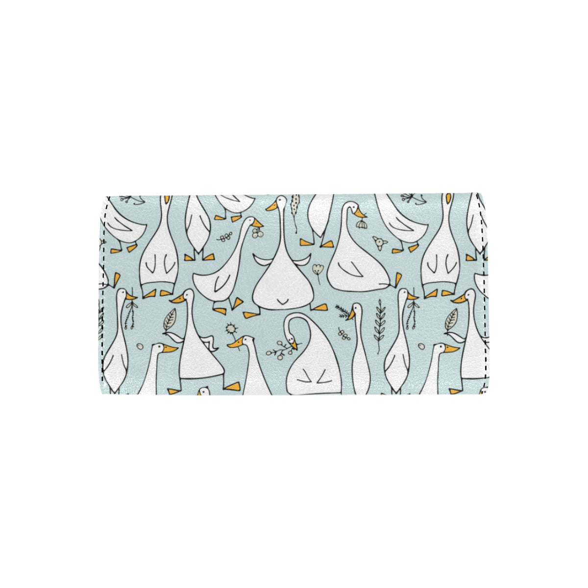 Goose Pattern Print Design 03 Women's Trifold Wallet