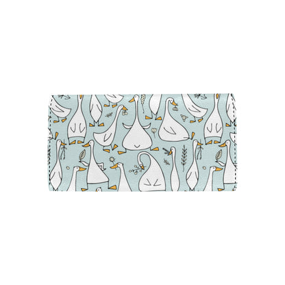 Goose Pattern Print Design 03 Women's Trifold Wallet