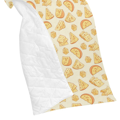 Cheese Pattern Print Design 01 Premium Quilt
