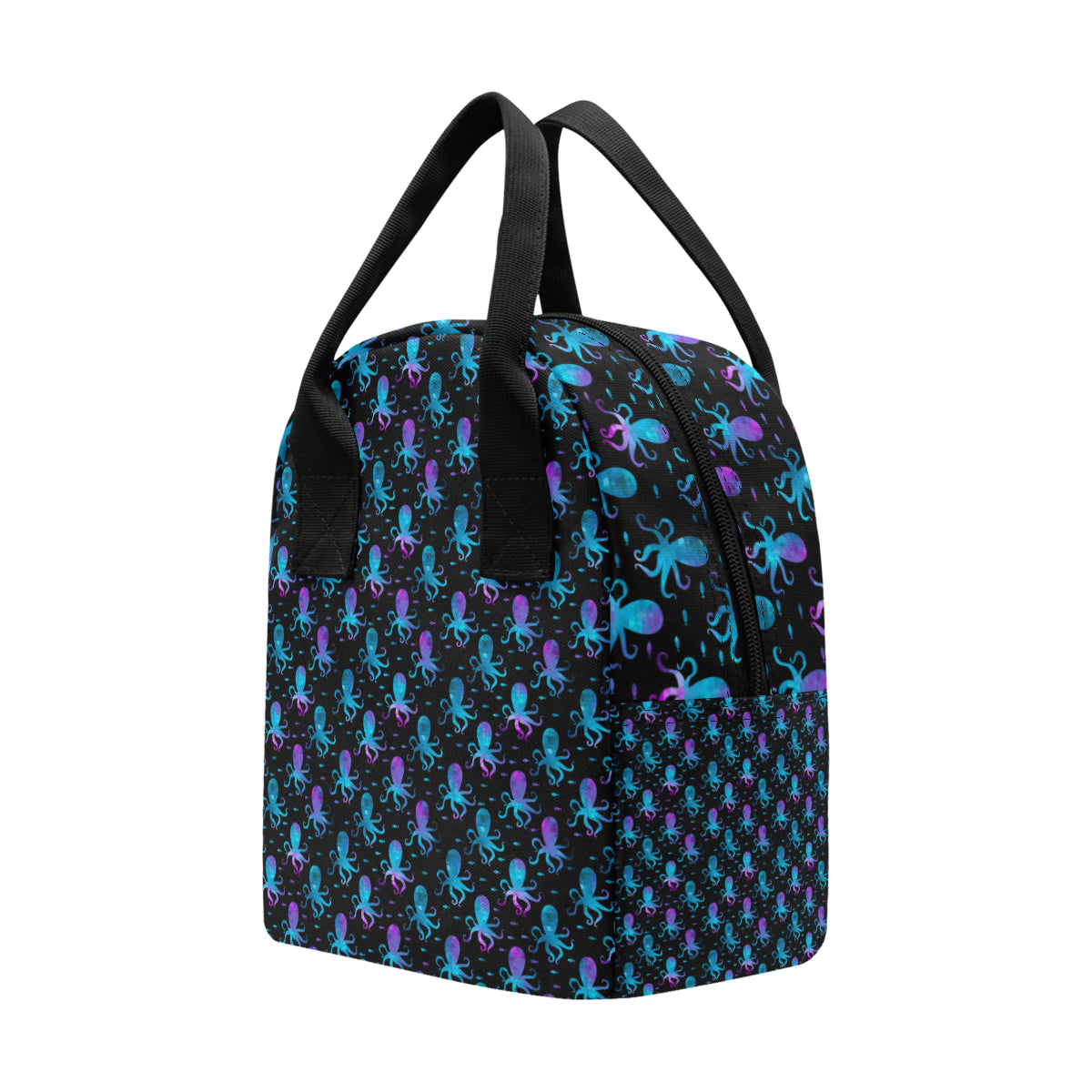 Octopus Blue Design Print Themed Insulated Lunch Bag