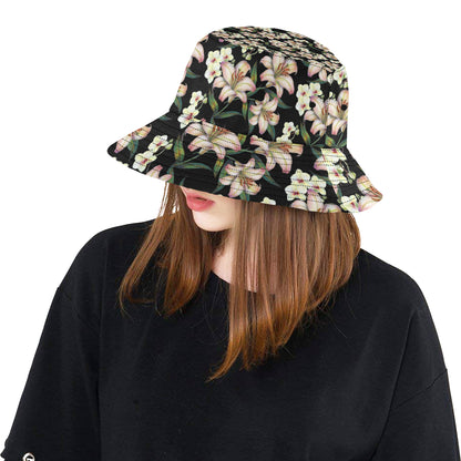 Lily Pattern Print Design LY03 Unisex Bucket Hat