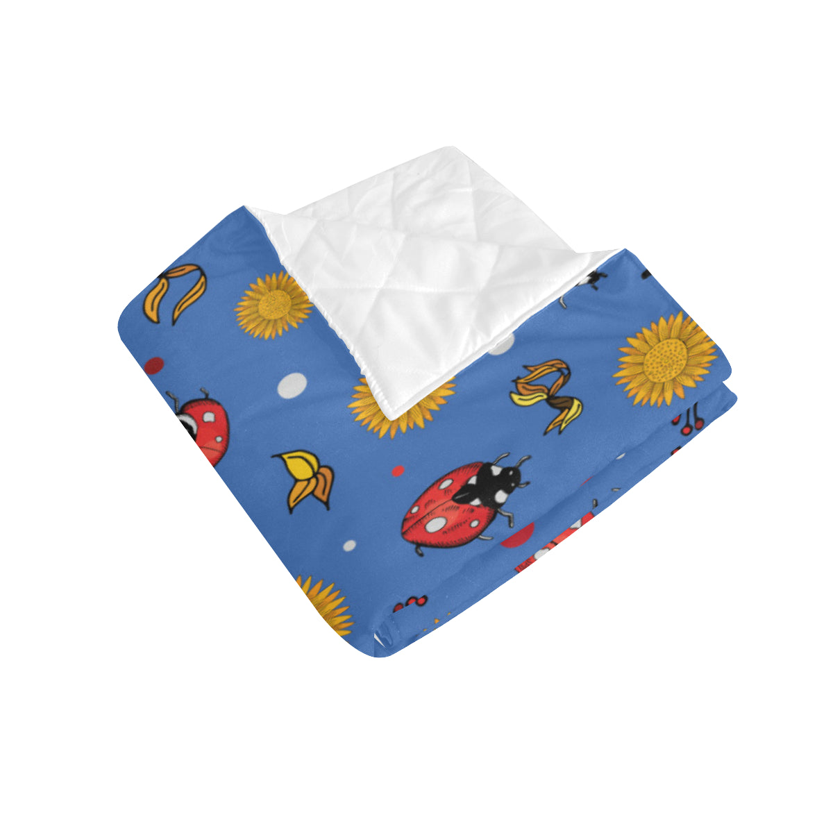 Ladybug Pattern Print Design 05 Premium Quilt