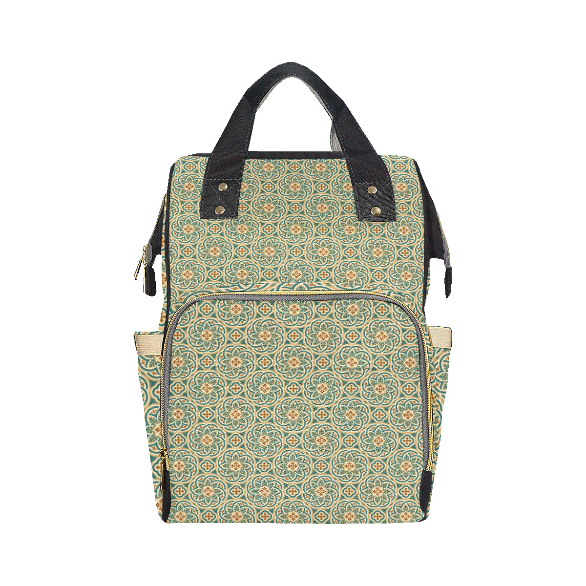 Cross Pattern Print Design 01 Diaper Bag Backpack