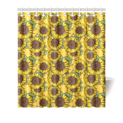 Sunflower Pattern Print Design SF04 Shower Curtain