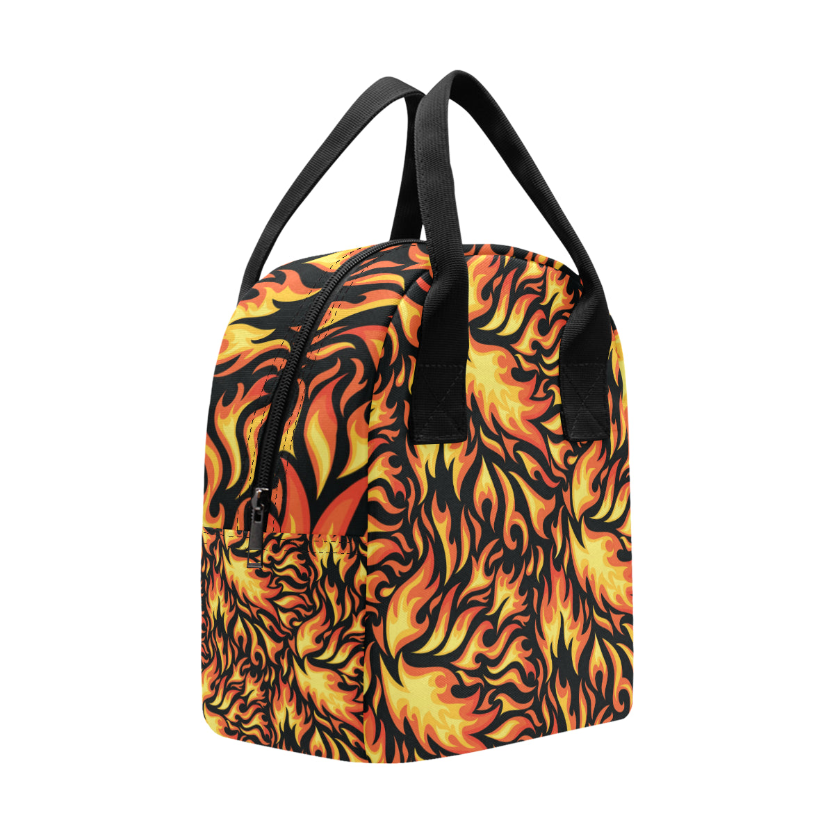 Flame Fire Design Pattern Insulated Lunch Bag