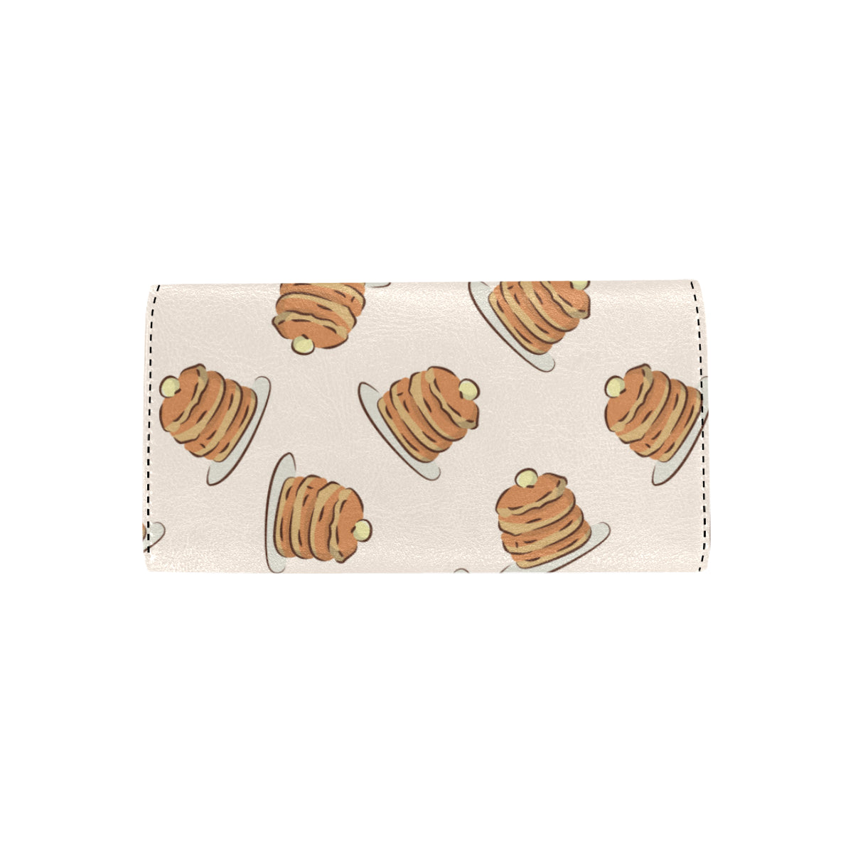 Pancake Pattern Print Design A01 Women's Trifold Wallet