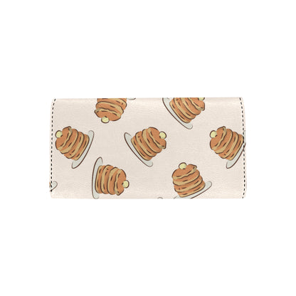Pancake Pattern Print Design A01 Women's Trifold Wallet