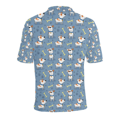 Bull Terriers Pattern Print Design 04 Men Polo Shirt