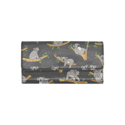 Koala Pattern Print Design 07 Women's Trifold Wallet