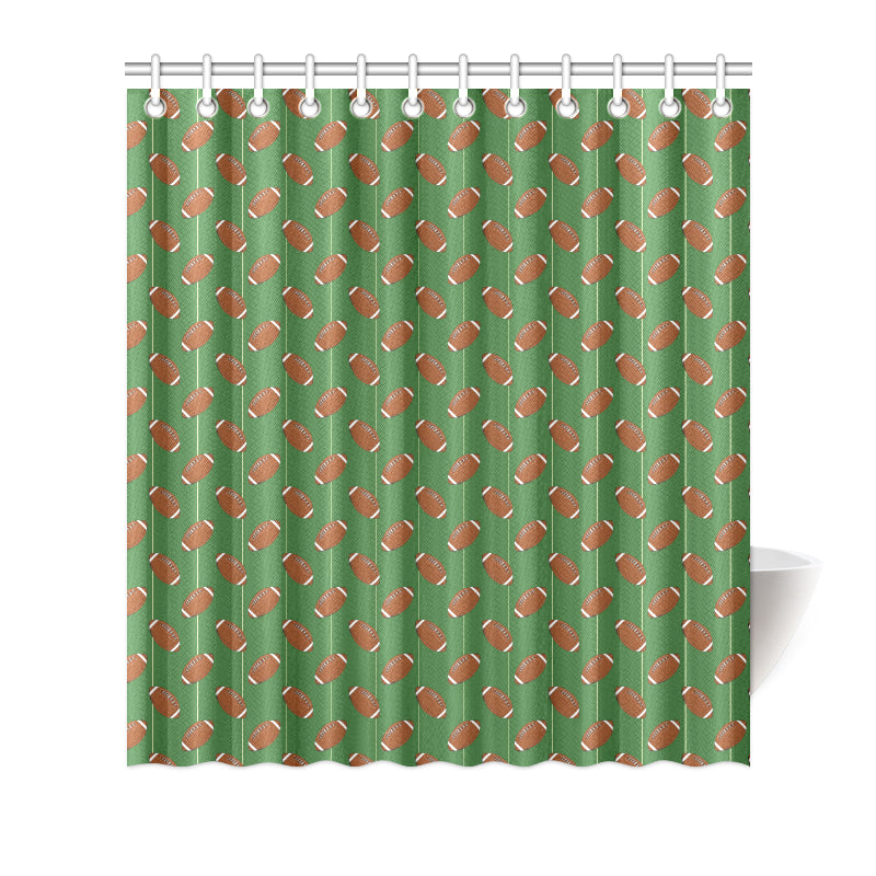 American Football on Field Themed Shower Curtain
