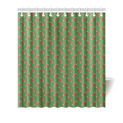 American Football on Field Themed Shower Curtain