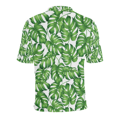 Palm Leaves Pattern Print Design PL08 Men Polo Shirt
