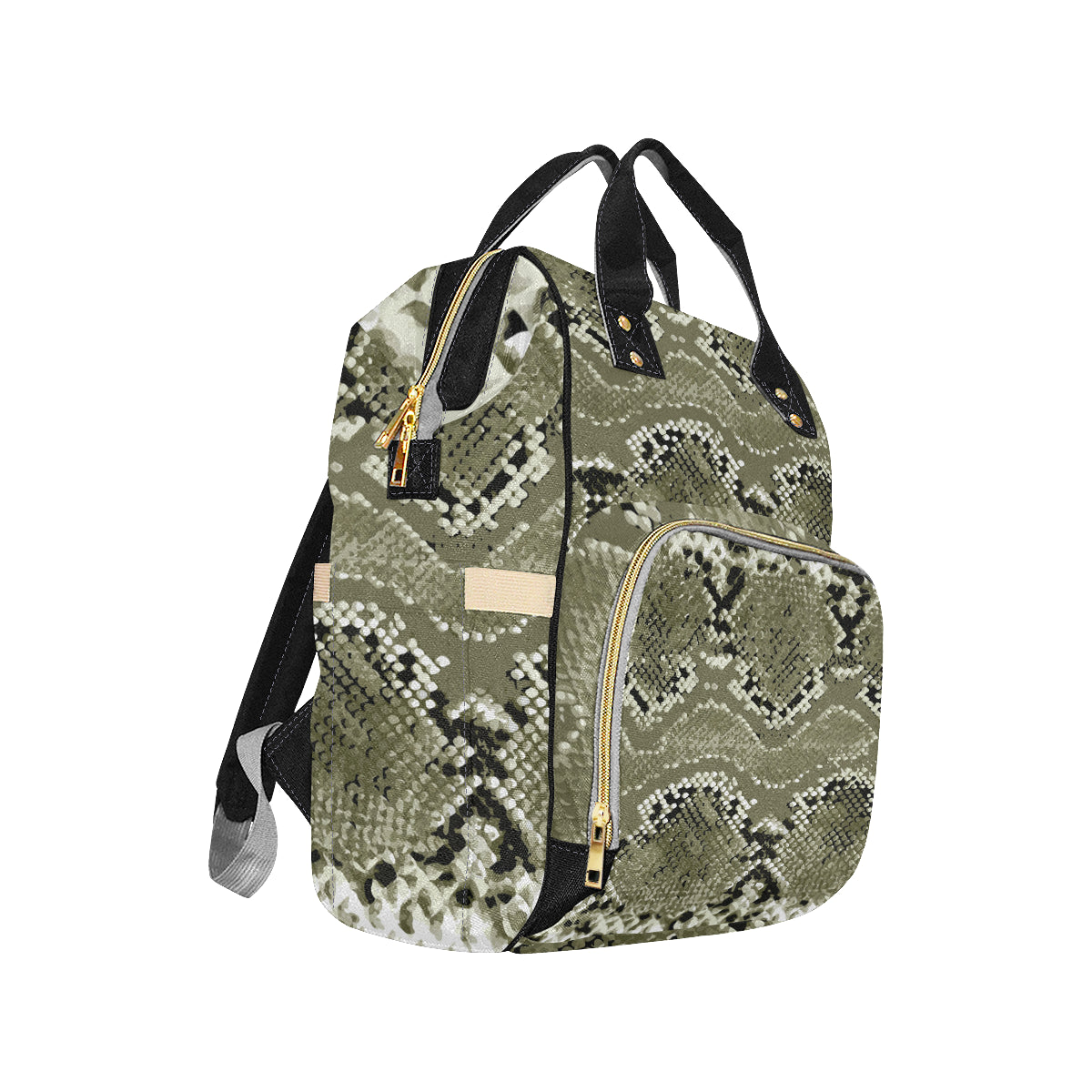 Python Pattern Print Design A04 Diaper Bag Backpack