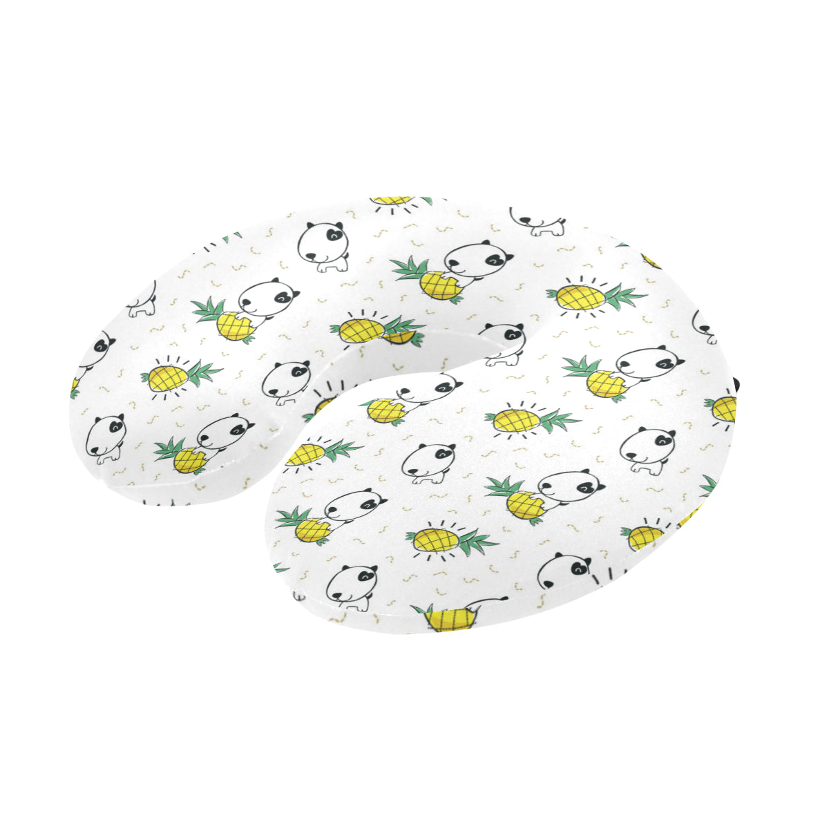 Bull Terriers Pattern Print Design 05 U-Shaped Travel Neck Pillow