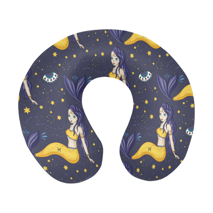Pisces Pattern Print Design A04 U-Shaped Travel Neck Pillow