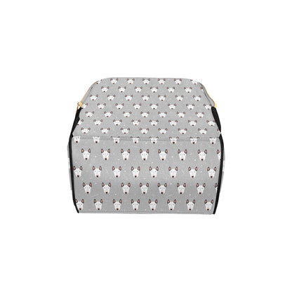 Bull Terrier Head Print Pattern Diaper Bag Backpack