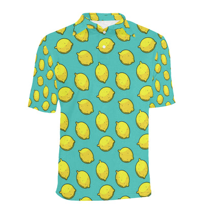 Lemon Pattern Print Design LM04 Men Polo Shirt