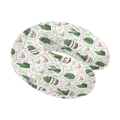 Cactus Pattern Print Design 04 U-Shaped Travel Neck Pillow