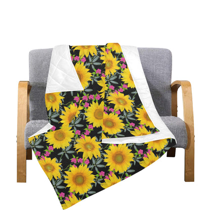 Sunflower Pattern Print Design SF014 Premium Quilt