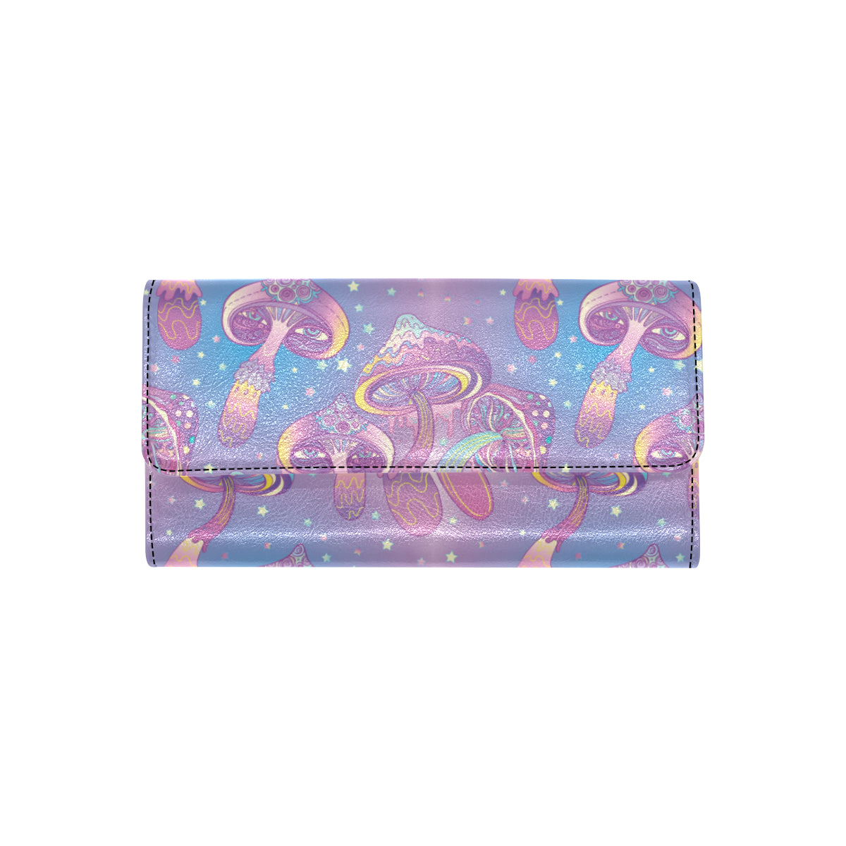 Psychedelic Mushroom Pattern Print Design A01 Women's Trifold Wallet