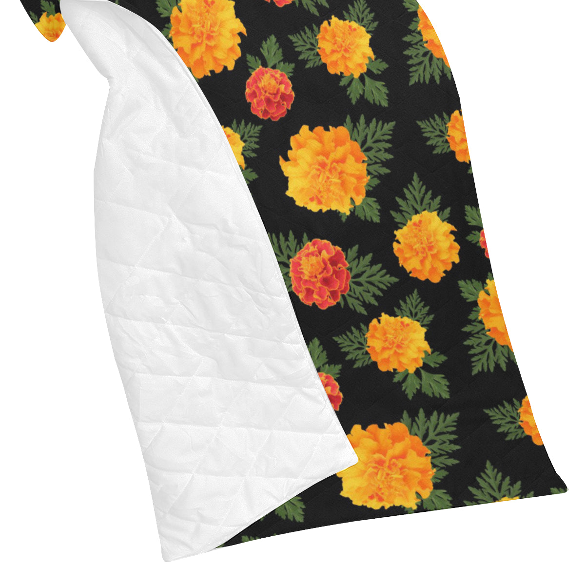 Marigold Pattern Print Design MR05 Premium Quilt