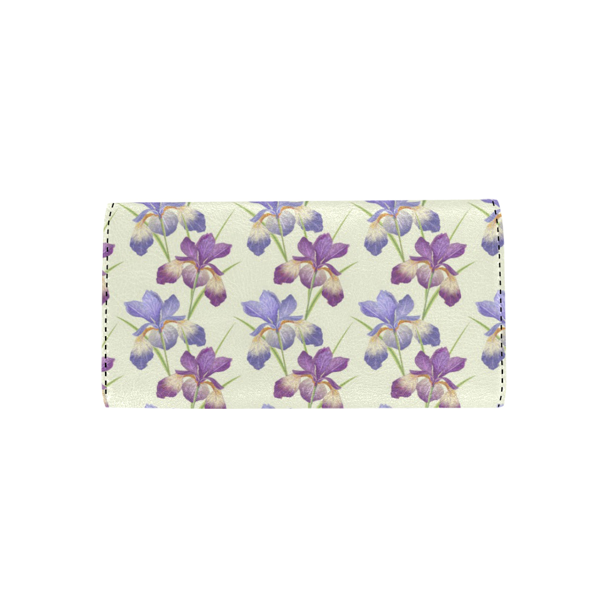 Iris Pattern Print Design IR08 Women's Trifold Wallet
