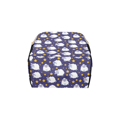 Sheep Pattern Print Design 03 Diaper Bag Backpack